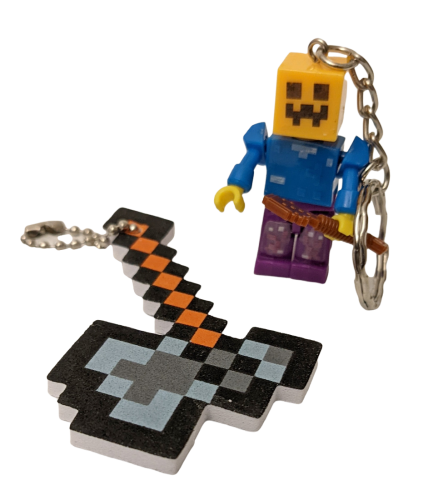 Schlüsselanhänger Set Minecraft Motiv Pumpkin Sammel Box