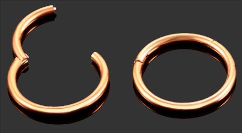 Segement Ring - Helix - Nasen Piercing - Septum Ring Rose Gold - Titan 16G - 8mm