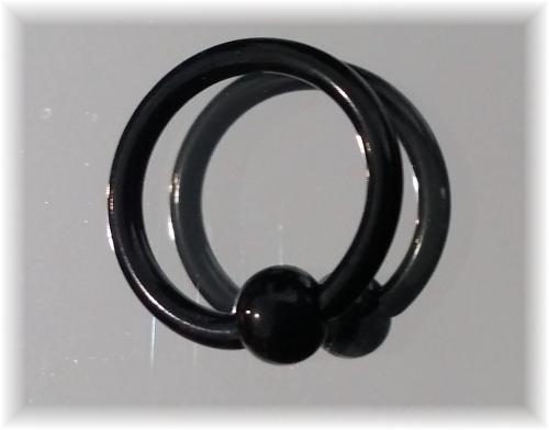 Augenbrauenpiercing BCR Septum | Schwarz | 16G x 1.2 mm | 316L Chirurgenstahl