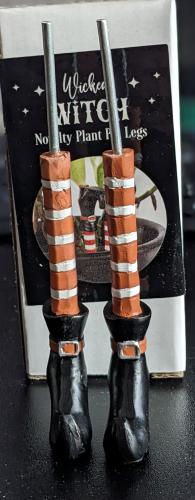 Hexenbeine - Blumentopf | Set 2 Steck-Ornamenten | Halloween Hexen