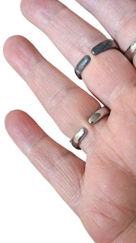 Gothic Spinnenring Silber mit grünem Harzstein verstellbar