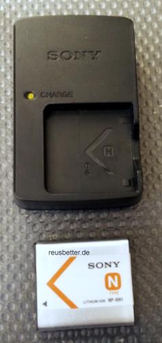 Sony Batterie Ladegerät BC-CSN 4.2V mit Sony Li-ion Akku NP-BN1