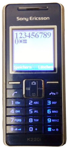 Sony Ericsson K220i Handy - Klassisch/Candy-Bar - Blau - Simlock Frei