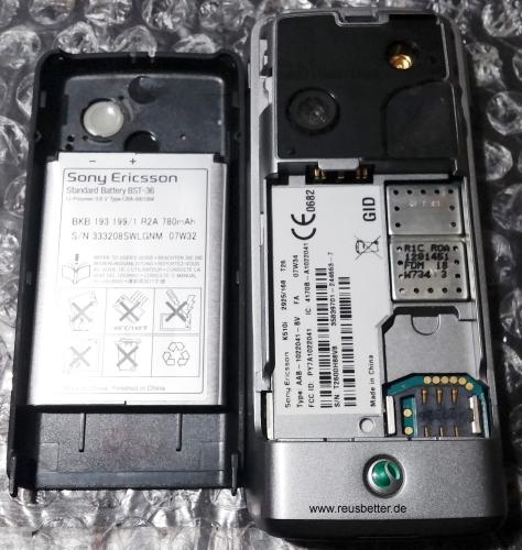 Sony Ericsson K510i Handy 1.3 MP  Schwarz ohne Vertrag