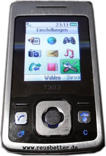 Sony Ericsson T303 Slider Handy Silber 1.8 Zoll  ohne Vertrag