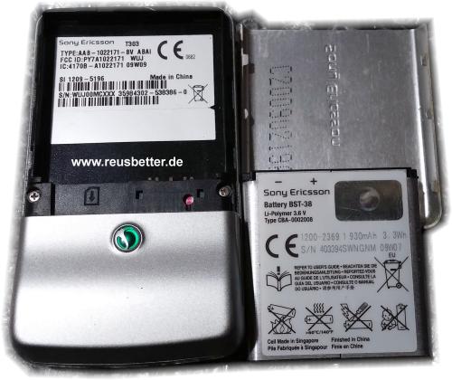 Sony Ericsson T303 Slider Handy Silber 1.8 Zoll  ohne Vertrag