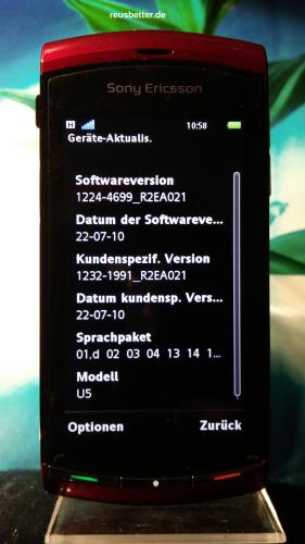 Sony Ericsson U5i Vivaz Smartphone | 3,2 Zoll | 8.1 MP | rubin rot | Ohne Simlock