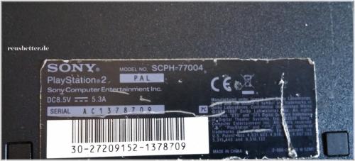 Sony PlayStation 2 SLIM | Spielekonsole | PAL - SCPH 77004 | Kontroller