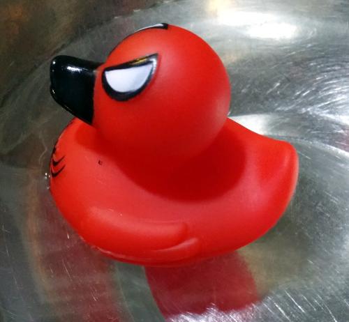 Spider-Man Motiv Badeente Quietscheente Quietscheentchen