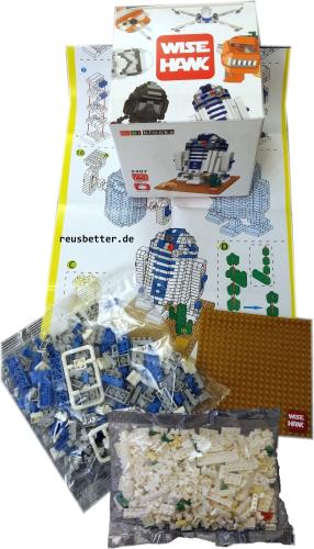 Star Wars R2D2 | Mini Blocks | 2407 St. mit Grundplatte und Box