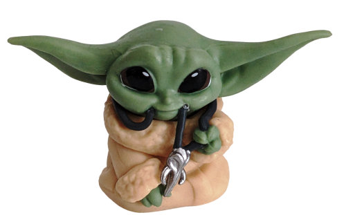 Star Wars Yoda Grogu Figur Anhänger mit Mandalorian Kette