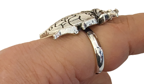 Steampunk Ring verstellbar Käfer Antik Silber Modeschmuck
