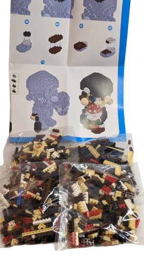Super Mario Brs.Nano Blocks mit Piranha-Pflanze Black Mario 920 St.