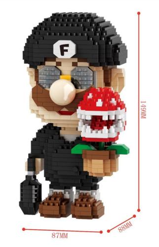 Super Mario Brs.Nano Blocks mit Piranha-Pflanze Black Mario 920 St.