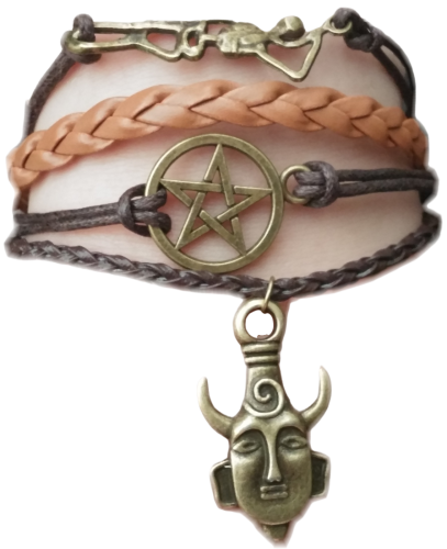 Supernatural Dean Winchester Schutzamulett Lederarmband mit Pentagramm Shambala