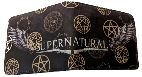 Supernatural Castiel Flügel - Engel Schutz Pentagramm Brieftasche Portemonnaie