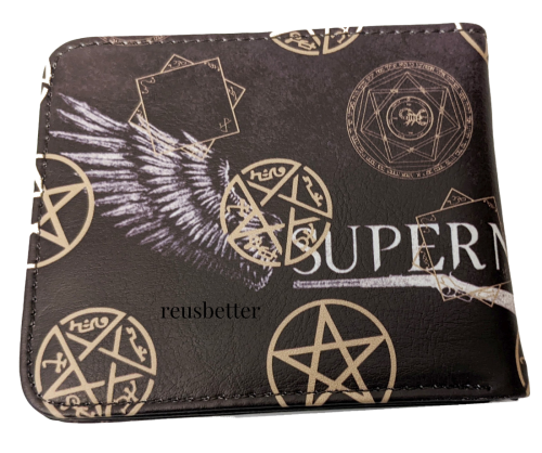 Supernatural Castiel Flügel - Engel Schutz Pentagramm Brieftasche Portemonnaie