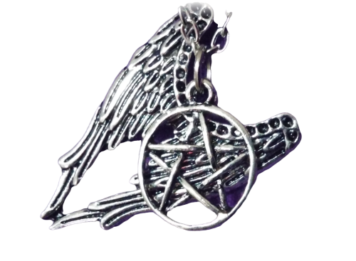 Supernatural Kette Pentagramm mit Flügel Castiel Winchester Kette Silber