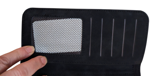 Supernatural Damen Wildleder Portemonnaie LOVE Schwarz