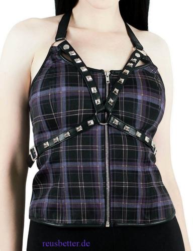 Suzie Karo Harness Neckholder Top Rückenfrei Killstar
