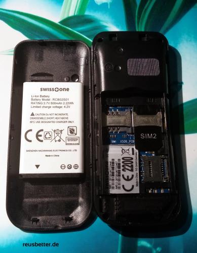 Swiss +one SC 230 Handy | Dual SIM | 1,77" Farbdisplay | LED Taschenlampe FM | Simlock Frei