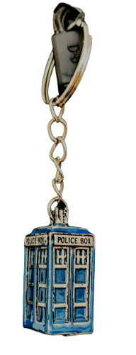 Tardis Police Box Doctor Who Tardis 3D Halskette oder Taschenanhänger Metall