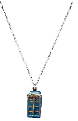 Tardis Police Box Doctor Who Tardis 3D Halskette oder Taschenanhänger Metall