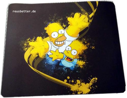 The Simpsons - Homer & Bart Motiv Mauspad