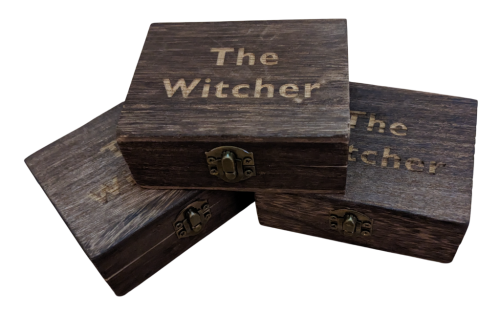 The Witcher Gerald Wild Hunt Wolf 3D Medallion Kette Geschenkset