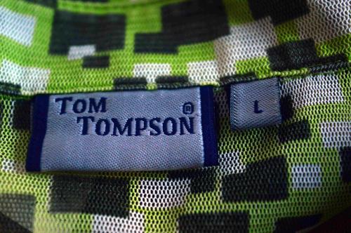 Mesh Damen Bluse Tom Tompson Grün Blocks Vintage