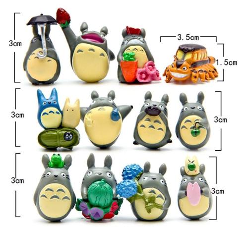 Mein Nachbar Totoro 3D - Anime Motiv Sammel Set 10 Figuren oder Anhänger - Studio Ghibli