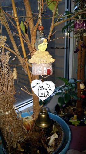 Mein Nachbar Totoro ☂ Steingut Fenster Deko hängend ☂ Studio Ghibli ☂ Windspiel