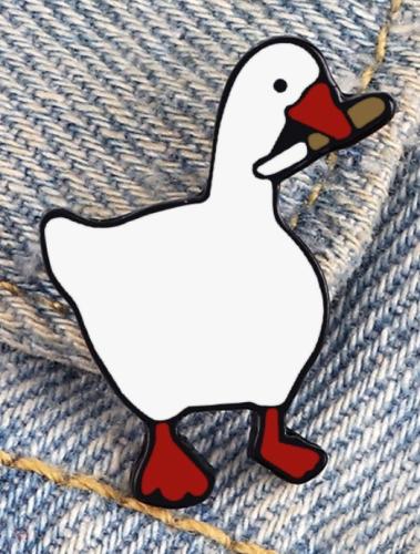 Untitled Goose Game Ente PIN Brosche Emaille Game Ente