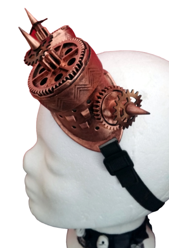 Steampunk /Cyber Flieger - Schweißerbrille Spikes-Zahnräder Farbenwahl