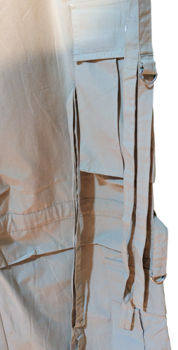 Vintage-Baggy-Cargo-Hose mit Bändern Miss Petrolio Sandfarben