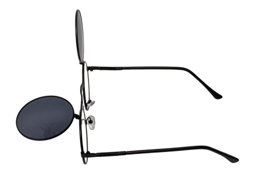 Vintage Steampunk Flip Sonnenbrille Retro Gothic Google Brille Schwarz