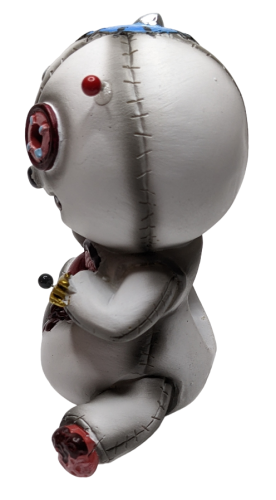 Voodoo Puppe Räucherfigur - Stecknadeln Herz - Steinzeug - Räucherkegel