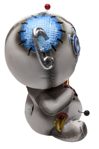 Voodoo Puppe Räucherfigur - Stecknadeln Herz - Steinzeug - Räucherkegel