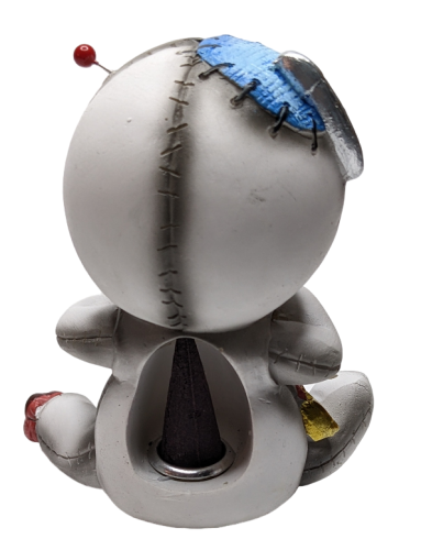Voodoo Puppe Räucherfigur - Stecknadeln Herz - Steinzeug - Räucherkegel