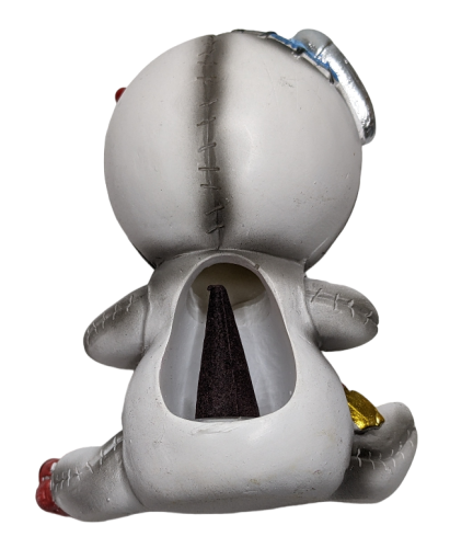 Voodoo Puppe Räucherfigur - Stecknadeln Herz - Steinzeug - Räucherkegel