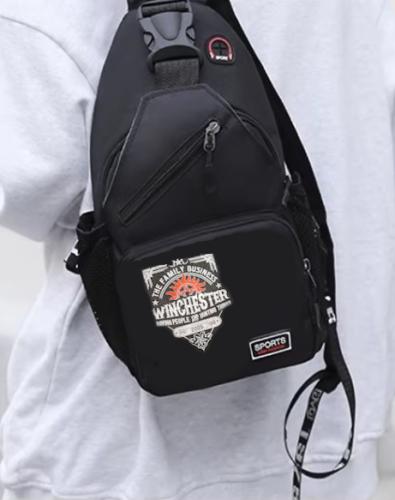 Winchester Supernatural Schulterrucksack - Unisex Magie Schultertasche Schwarz