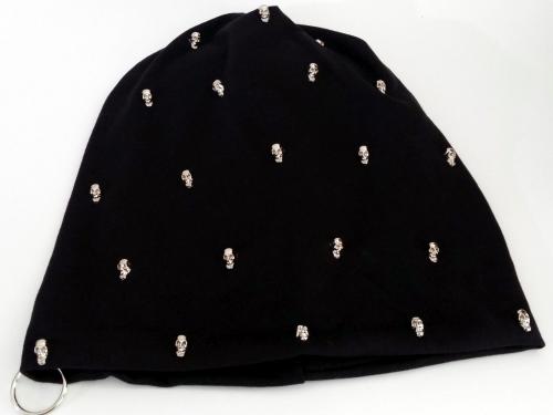Beanie Unisex mit Totenköpfen Silber | Winter Beanie - Longneanie