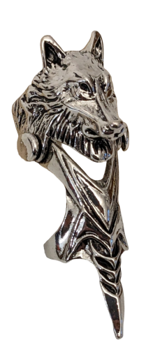 Wolf Gliederring -Vikinger Ring altsilber Mittelalter - Gothic Ring