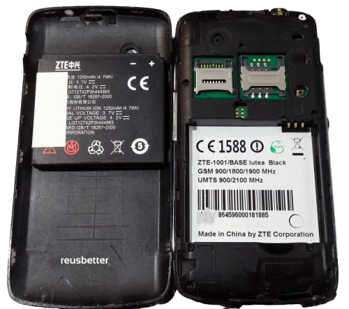 ZTE-1001 BASE Lutea Glossy ❖ Piano Black ANDROID Smartphone ❖ 5 MP
