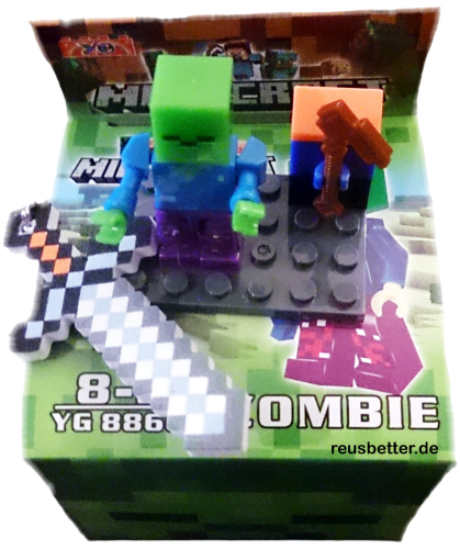Schlüsselanhänger Minecraft Motiv  Motiv Zombie Sammel Box Set
