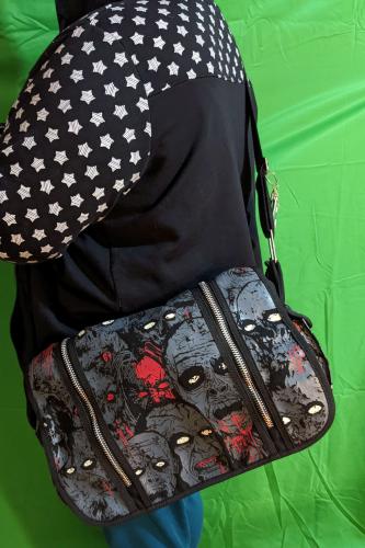 Messanger Bag Umhängetasche Tasche Unisex - Zombies -The Walking Dead Motiv - fluoreszierend