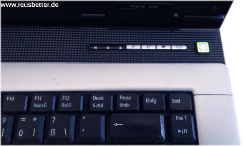 Acer Aspire 1652WLMi - Intel Pentium M 740 - 1,73 GHz - Ersatzteil Recycling Notebook
