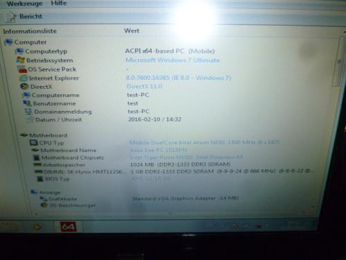 ASUS Eee PC 1015PN Netbook | 10.1 Zoll | Intel N550