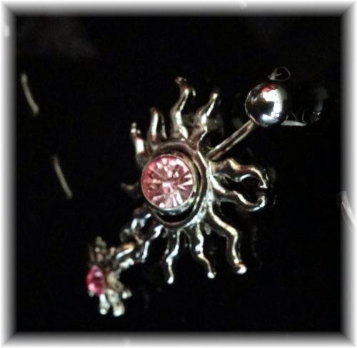 Bauchnabelpiercing 1.6 / 14 G Kristall Tribal Sonne