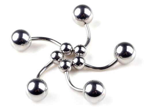 Edelstahl Bauchnabel Piercing 1.4 / 16 G